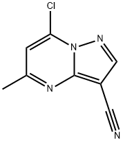 7-CHLORO-5-METHYLPYRAZOLO[1,5-A]PYRIMIDINE-3-CARBONITRILE Structure