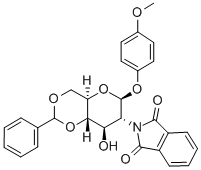 4-甲氧苯基-4,6-O-苯亚甲基-2-脱氧-2-苯二甲酰亚氨基-Β-D-吡喃葡萄糖苷,138906-43-1,结构式