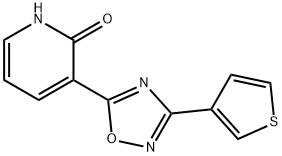 3-[3-(3-Thienyl)-1,2,4-oxadiazol-5-yl]pyridin-2(1H)-one Struktur