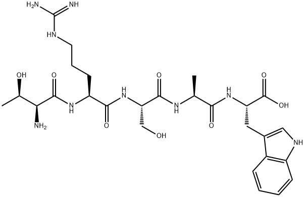 THR-ARG-SER-ALA-TRP 化学構造式