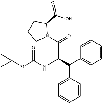 BOC-D-DIPHENYLALANINE-L-PROLINE Structure