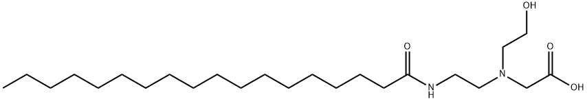 N-(2-hydroxyethyl)-N-[2-[(1-oxooctadecyl)amino]ethyl]glycine Structure