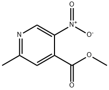 4-Pyridinecarboxylicacid,2-methyl-5-nitro-,methylester(9CI) 化学構造式