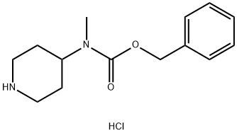 BENZYL METHYL(PIPERIDIN-4-YL)CARBAMATE HYDROCHLORIDE Structure