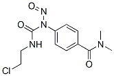1-(2-クロロエチル)-3-[p-(ジメチルカルバモイル)フェニル]-3-ニトロソ尿素 化学構造式