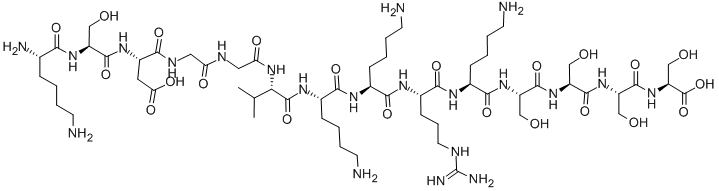 H-LYS-SER-ASP-GLY-GLY-VAL-LYS-LYS-ARG-LYS-SER-SER-SER-SER-OH Structure