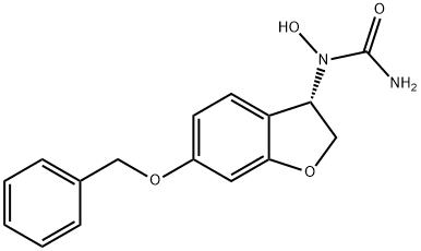 1-hydroxy-1-[(3S)-6-phenylmethoxy-2,3-dihydrobenzofuran-3-yl]urea Struktur