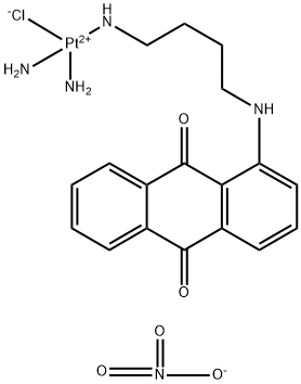 1-(4-aminobutylamino)anthracene-9,10-dione, azane, platinum(+2) cation , chloride, nitrate,139164-42-4,结构式