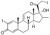 21-Diiodo-17-hydroxy-16-methylpregna-1,4,9(11)-triene-3,20-dione Structure