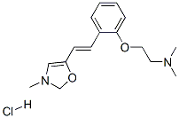 N,N-dimethyl-2-[2-[(E)-2-(3-methyloxazol-5-yl)ethenyl]phenoxy]ethanami ne hydrochloride Structure