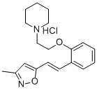 (E)-1-(2-(2-(2-(3-Methyl-5-isoxazolyl)ethenyl)phenoxy)ethyl)piperidine  monohydrochloride|