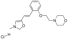 4-[2-[2-[(E)-2-(3-methyloxazol-5-yl)ethenyl]phenoxy]ethyl]morpholine h ydrochloride,139193-89-8,结构式