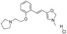 3-methyl-5-[(E)-2-[2-(2-pyrrolidin-1-ylethoxy)phenyl]ethenyl]oxazole h ydrochloride|