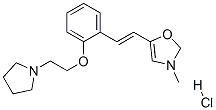 3-methyl-5-[(E)-2-[2-(2-pyrrolidin-1-ylethoxy)phenyl]ethenyl]oxazole h ydrochloride Structure