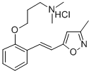 1-Propanamine, N,N-dimethyl-3-(2-(2-(3-methyl-5-isoxazolyl)ethenyl)phe noxy)-, monohydrochloride, (E)- 结构式