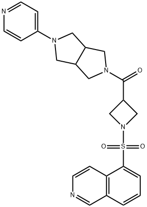 [Hexahydro-5-(4-pyridinyl)pyrrolo[3,4-c]pyrrol-2(1H)-yl][1-(5-isoquinolinylsulfonyl)-3-azetidinyl]-Methanone Structure