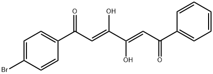 (Z,Z)-1-(4-Bromophenyl)-3,4-dihydroxy-6-phenyl-2,4-hexadiene-1,6-dione 结构式