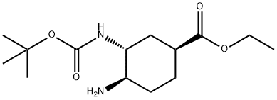 ethyl (1S,3R,4R)-4-amino-3-{[(tert-butoxy)carbonyl]amino}cyclohexane-1-carboxylate, 1392745-59-3, 结构式