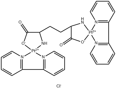 2,2'-bipyridine-alpha,alpha'-diaminoadipic acid platinum(II) 结构式