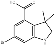 6-bromo-3,3-dimethyl-2,3-dihydro-1H-indole-4-carboxylic acid