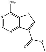 Methyl 4-amino-thieno[3,2-d]-pyrimidine-7-carboxylate 化学構造式