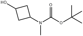 N-(3-羟基环丁基)-N-甲基氨基甲酸叔丁酯,1392804-89-5,结构式