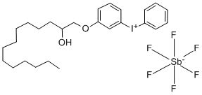 PHENYL-[M-(2-HYDROXYTETRADECYLOXY)PHENYL]IODONIUM HEXAFLUOROANTIMONATE Struktur