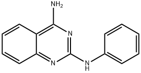 N~2~-苯-2,4-喹唑啉二胺盐酸盐 1HCL, 139308-45-5, 结构式
