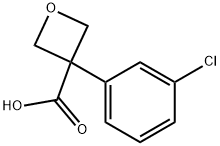 3-(3-Chlorophenyl)oxetane-3-carboxylic acid 结构式
