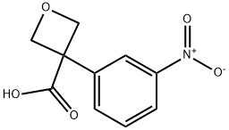3-(3-硝基苯基)氧杂环丁烷-3-羧酸 结构式