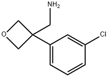 (3-(3-Chlorophenyl)oxetan-3-yl)methanamine, 1393583-47-5, 结构式