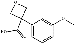 3-(3-甲氧基苯基)氧杂环丁烷-3-羧酸 结构式