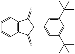 2-[3,5-ジ(tert-ブチル)フェニル]-1,3-インダンジオン 化学構造式