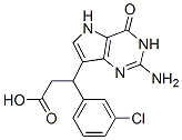3-(2-amino-4-oxo-3H,5H-pyrrolo(3,2-d)pyrimidin-7-yl)-3-(3-chlorophenyl)propanoic acid|