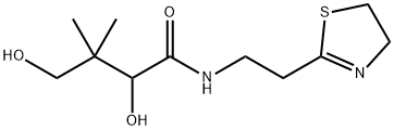 2-[2-(2,4-Dihydroxy-3,3-dimethylbutyrylamino)ethyl]-2-thiazoline 结构式