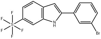 2-(3-Bromophenyl)-6-pentafluorosulfanyl-1H-indole Structure