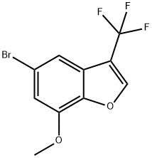 5-Bromo-7-methoxy-3-(trifluoromethyl)benzofuran Structure