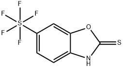 6-(五氟-Λ6-磺酰基)苯并[D]噁唑-2(3H)-硫酮, 1394319-60-8, 结构式