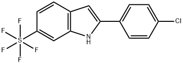 2-(4-Chlorophenyl)-6-pentafluorosulfanyl-1H-indole Structure
