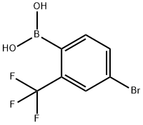 4-溴-2-三氟甲基苯硼酸, 1394346-22-5, 结构式