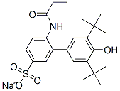Benzenesulfonic acid, 4-3-3,5-bis(1,1-dimethylethyl)-4-hydroxyphenyl-1-oxopropylamino-, monosodium salt|