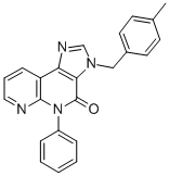 3,5-Dihydro-3-((4-methylphenyl)methyl)-5-phenyl-4H-imidazo(4,5-c)(1,8) naphthyridin-4-one,139482-44-3,结构式