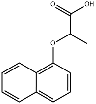 2-(1-ナフトキシ)プロピオン酸 化学構造式