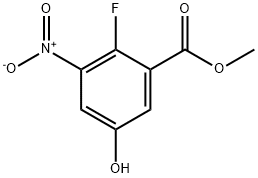 2-氟-3-羟基-5-硝基苯甲酸甲酯 结构式