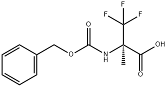 2-([(BENZYLOXY)CARBONYL]AMINO)-3,3,3-TRIFLUORO-2-METHYLPROPANOIC ACID 化学構造式