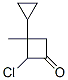 Cyclobutanone,  2-chloro-3-cyclopropyl-3-methyl- 化学構造式