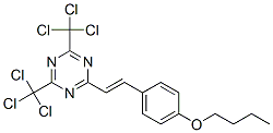 2-(4-Butoxystyryl)-4,6-bis-(trichloromethyl)-1,3,5-triazine 结构式