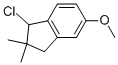 1-CHLORO-2,3-DIHYDRO-2,2-DIMETHYL-5-METHOXY-1H-INDENE 结构式