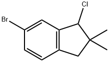 6-BROMO-1-CHLORO-2,3-DIHYDRO-2,2-DIMETHYL-1H-INDENE 结构式