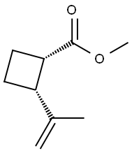 Cyclobutanecarboxylic acid, 2-(1-methylethenyl)-, methyl ester, (1S-cis)- (9CI) 结构式